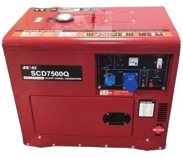 Дизельний SCD 7500Q генератор SENCI max 5.5 кВт у шумозахисному кожусі SCD 7500Q фото