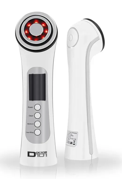 Масажер для обличчя мікрострумовий Doctor-101 + RF ліфтинг + EMS стимулятор + LED терапія для ліфтингу шкіри та омолодження 1225302040 фото