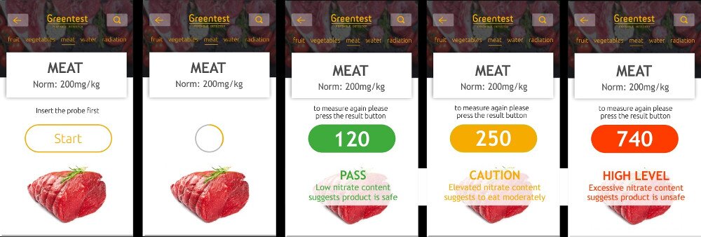 GreenTest mini ECO в режиме измерения уровня нитратов